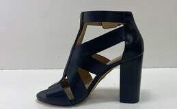 Michael Kors Anya Open Toe Black Leather Heel Pumps Women's Size 7 alternative image