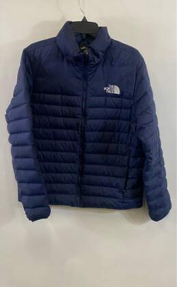 The North Face Men's Blue Puffer Jacket - Size Large