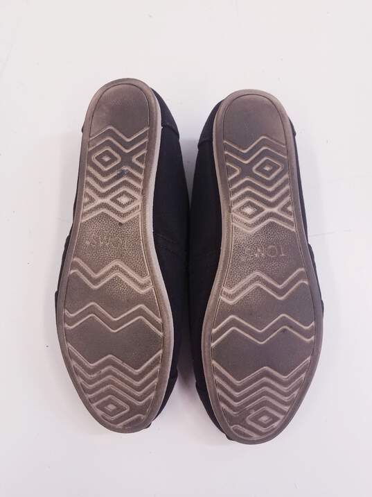 TOMS Alpargata Black Canvas Slip Shoes Women's Size 7 image number 7