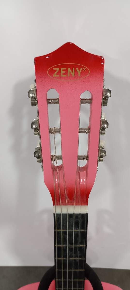 Zeny Pink 6 String Acoustic Guitar image number 3