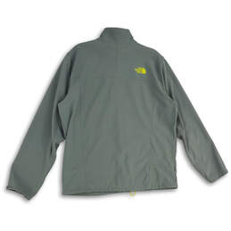Mens Gray Yellow Long Sleeve Mock Neck Full-Zip Activewear Jacket Size XL alternative image