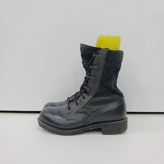 Belleville Women's Black Leather Military Boots image number 4