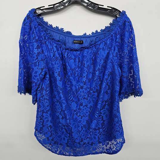 Off Shoulder Lace Tops Casual Loose Blouse image number 1