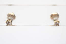 14K Yellow Gold Diamond Stud Earrings - 0.8g alternative image