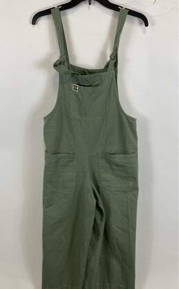 Lucy & Yak Womens Green Cotton Pockets Adjustable One Piece Bib Overall Size 6
