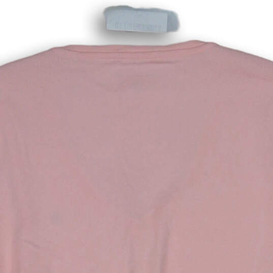 Womens Pink Short Sleeve V-Neck Stretch Pullover T-Shirt Size X-Large image number 4