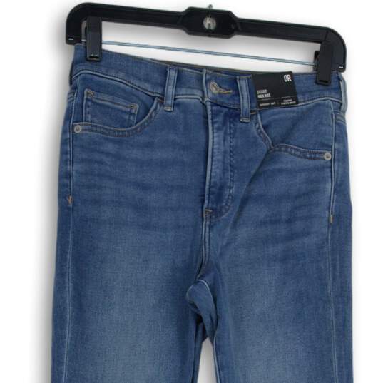 NWT Womens Blue Denim Medium Wash High Rise 5-Pocket Design Skinny Jeans Size 0R image number 3