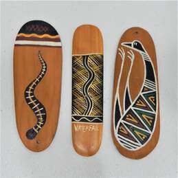Australian Aboriginal Boomerang Lot of 3 Art Souvenir Hand Painted