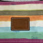 Womens Multicolor Inner Pocket Detachable Strap Logo Charm Hobo Bag Purse image number 4