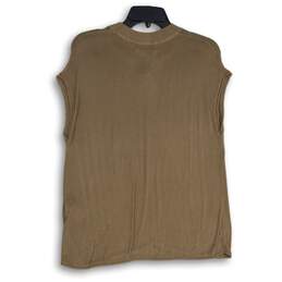 NWT Banana Republic Womens Brown Sleeveless Pullover Blouse Top Size Small alternative image
