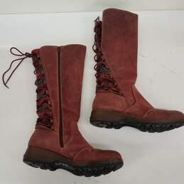 Bionica Red Suede Boots Size 10M alternative image