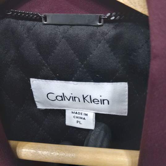 Calvin Klein Women's Maroon  Overcoat Size PL image number 4