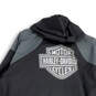 Womens Black Long Sleeve Hooded Pockets Full-Zip Rain Jacket Size XL image number 4