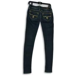 Rock Revival Womens Blue Denim Medium Wash 5-Pocket Design Skinny Jeans Size 25 alternative image