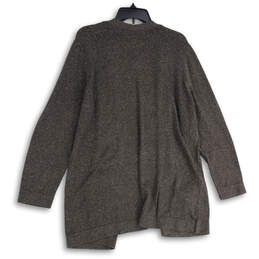 NWT Womens Gray Heather Long Sleeve Open Front Cardigan Sweater Size XL alternative image