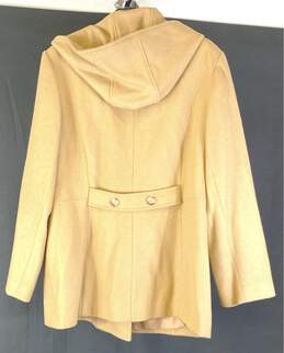Mackintosh Womens Beige Wool Pockets Double-Breasted Hooded Pea Coat Size Large alternative image
