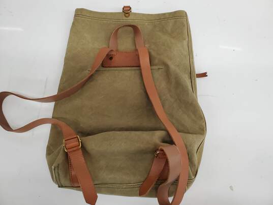 Madewell Green Canvas Foldover Backpack Olive Green image number 3