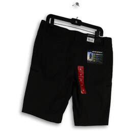 NWT Mens Black Flat Front Straight Leg Zip Pockets Cargo Shorts Size 34 alternative image
