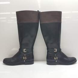 Michael Kors 'Preston' SG19F Black/Brown 17in Knee High Boots Women's Size 8.5 alternative image