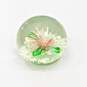 Vintage Murano Style Art Glass Flower & Frogs Paperweight image number 1