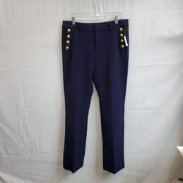 Gap Navy Blue Military Inspired Straight Leg Pant WM Size 14
