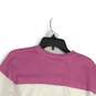Nike Womens Pink White Long Sleeve Logo Pullover Sweatshirt Size M image number 4