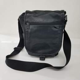 Tumi Black Leather Multi Pocket Crossbody Side Messenger Bag