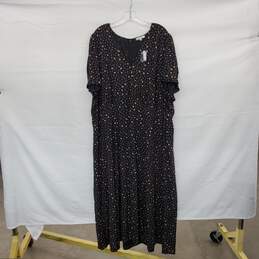 Madewell Black Floral Patterned Maxi Dress WM Size 26W NWT