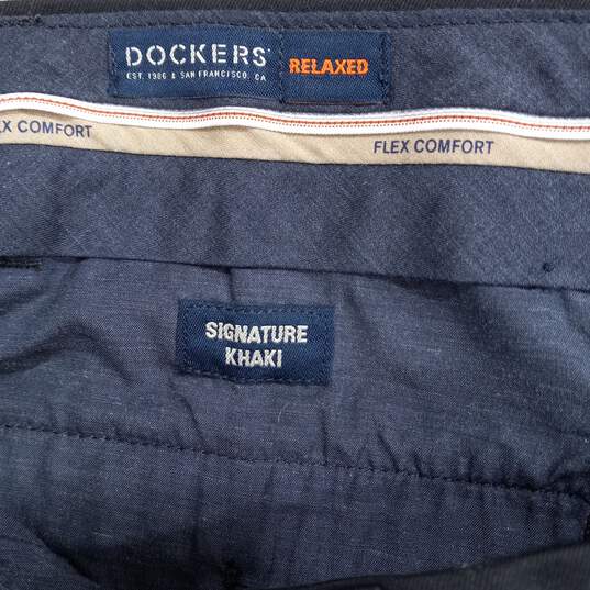Dockers Men's Black Signature Khaki Slacks Size 36x34 image number 5
