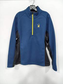 Spyder Men's Blue LS Half Zip Jacket Size XL