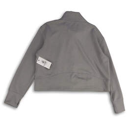 NWT Womens Gray Long Sleeve Kangaroo Pocket Full-Zip Jacket Size Large alternative image