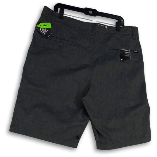 NWT Mens Gray Frickin Stretch Flat Front Slash Pocket Chino Shorts Size 38 image number 2