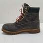 Timberlands Premium Hairy Suede 6 Inch Gray Boots Men's Size 11 M image number 2