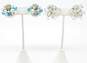VNTG Icy Aurora Borealis & Faux Pearl Clip-On Earrings Necklaces & Brooch 155.0g image number 3