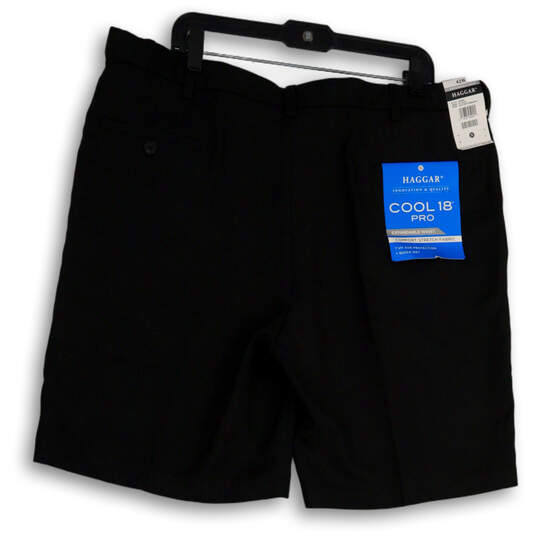 NWT Mens Black Cool 18 Pro Expandable Waist Flat Front Chino Shorts Size 42W image number 2