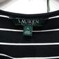 Lauren Ralph Lauren Women's Black Striped Boat Neck Top Women's XL image number 5