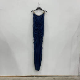 NWT Womens Blue Beaded Sleeveless Greek Goddess Evening Ball Gown Dress Sz 6