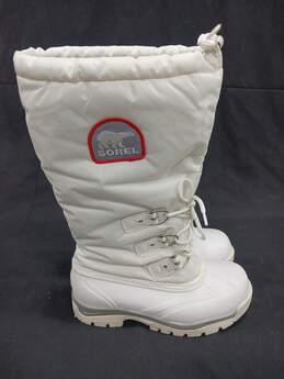 Sorel Snowlion With Omni Heat Women's White Snowboots Size 10