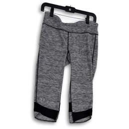 Womens Gray Space Dye Pull-On Stretch Capri Leggings Size Medium alternative image