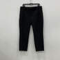Womens Black Flat Front Slash Pockets Straight Leg Dress Pants Size 12 image number 1