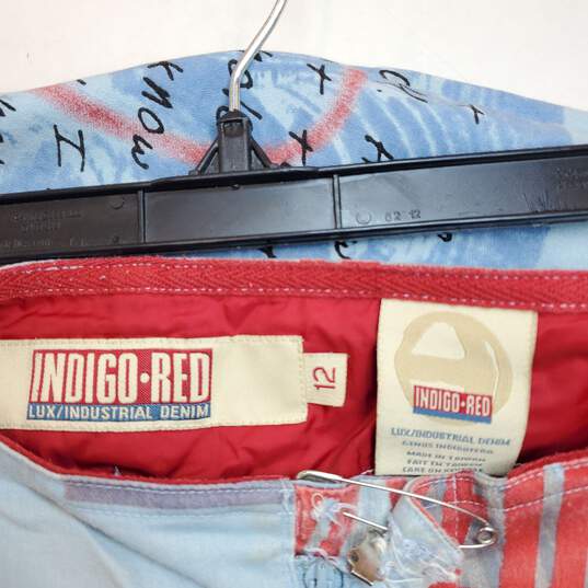 Indigo Red Women Blue Print Pants Sz 12 image number 4