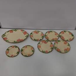 8PC Franciscan EarthWare Desert Rose Pattern Assorted Plate Bundle alternative image
