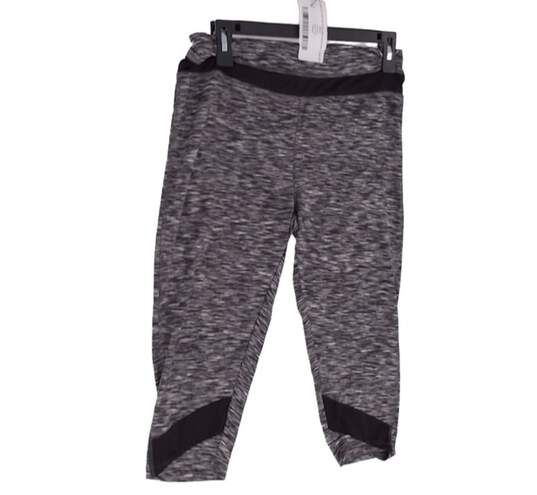Womens Gray Elastic Waist Pull On Activewear Leggings Size Large image number 3