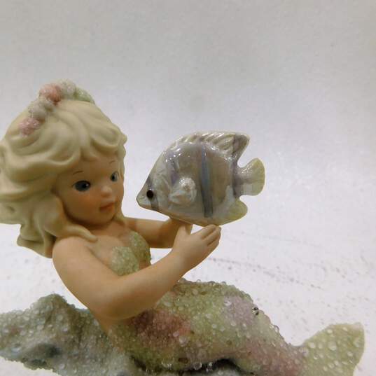 1993 Enesco Seanna Mermaid Figurine Coral Kingdom Porcelain Bisque 533114 image number 3