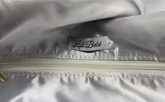Luli Bebe Monaco Beige Vegan Leather Diaper Backpack Bag image number 6