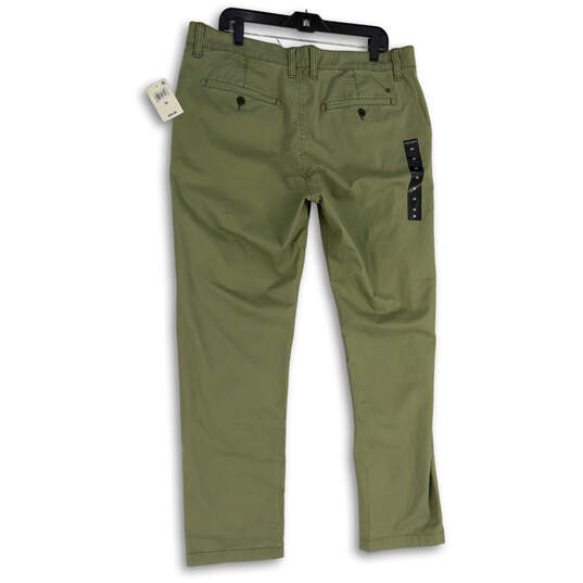 NWT Mens Green 410 Flat Front Straight Leg Athletic Chino Pants Size 36 image number 2