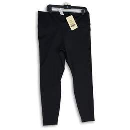 NWT Womens Black Flat Front High Waist Powerholds Ankle Leggings Size 1X