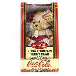 Vintage 1988 Coca-Cola Soda Fountain Plush Teddy Bear Lillian Bearica