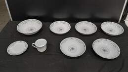 Bundle of 6 Wedgewood Rosedale Ceramic Bowls w/Tea Cup and Saucer