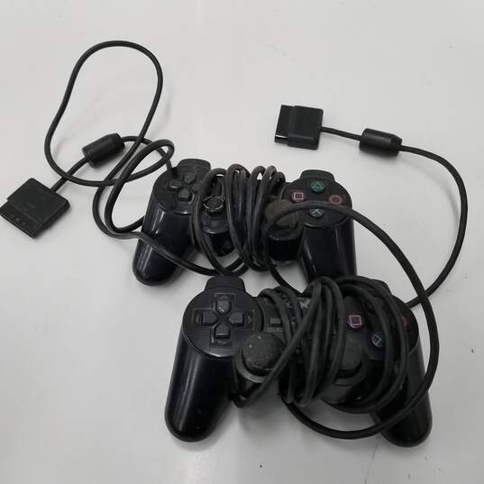 Lot of 2 PlayStation 2 Controllers for Parts and Repair image number 1